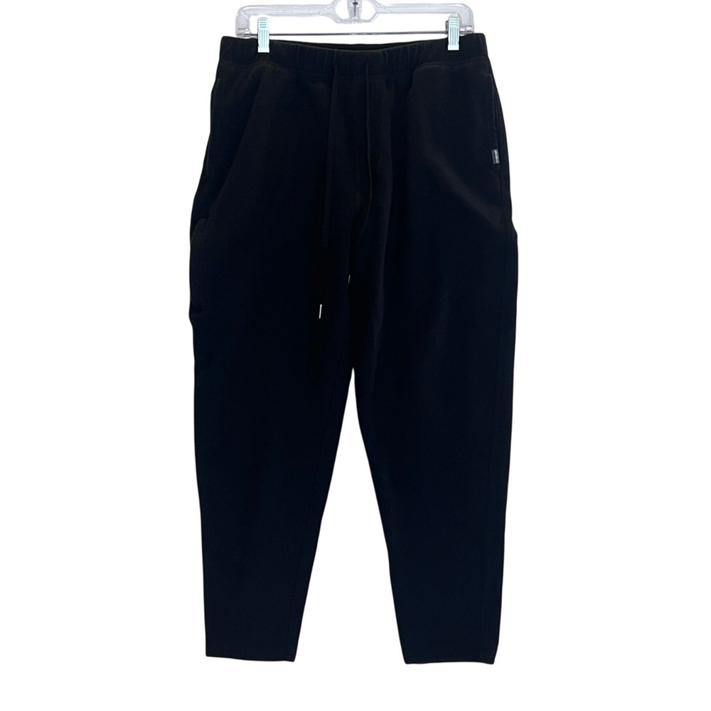 Eddie Bauer Mens Sleepwear Joggers Black Fleece Lounge Pants Size L
